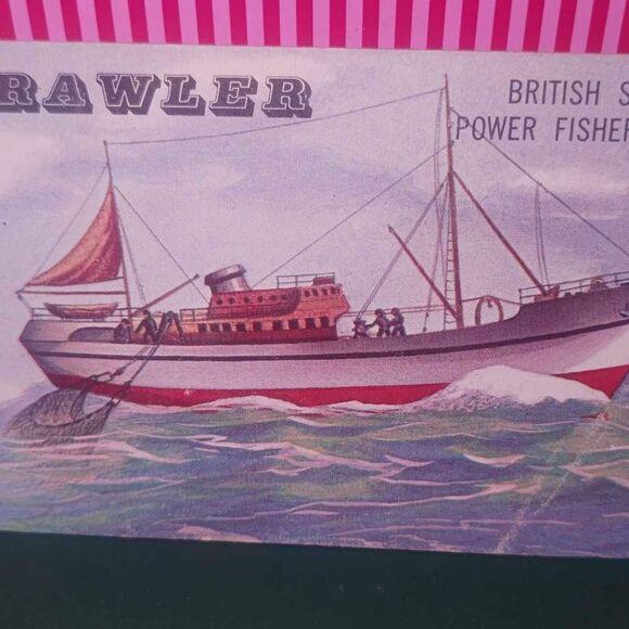 1955 Topps Rails and  Sails #160 Trawler Card British Steam Powered Fisherman - Picture 1 of 6
